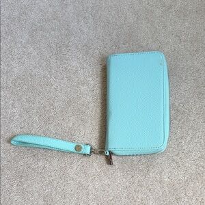 Aqua Wristlet Wallet